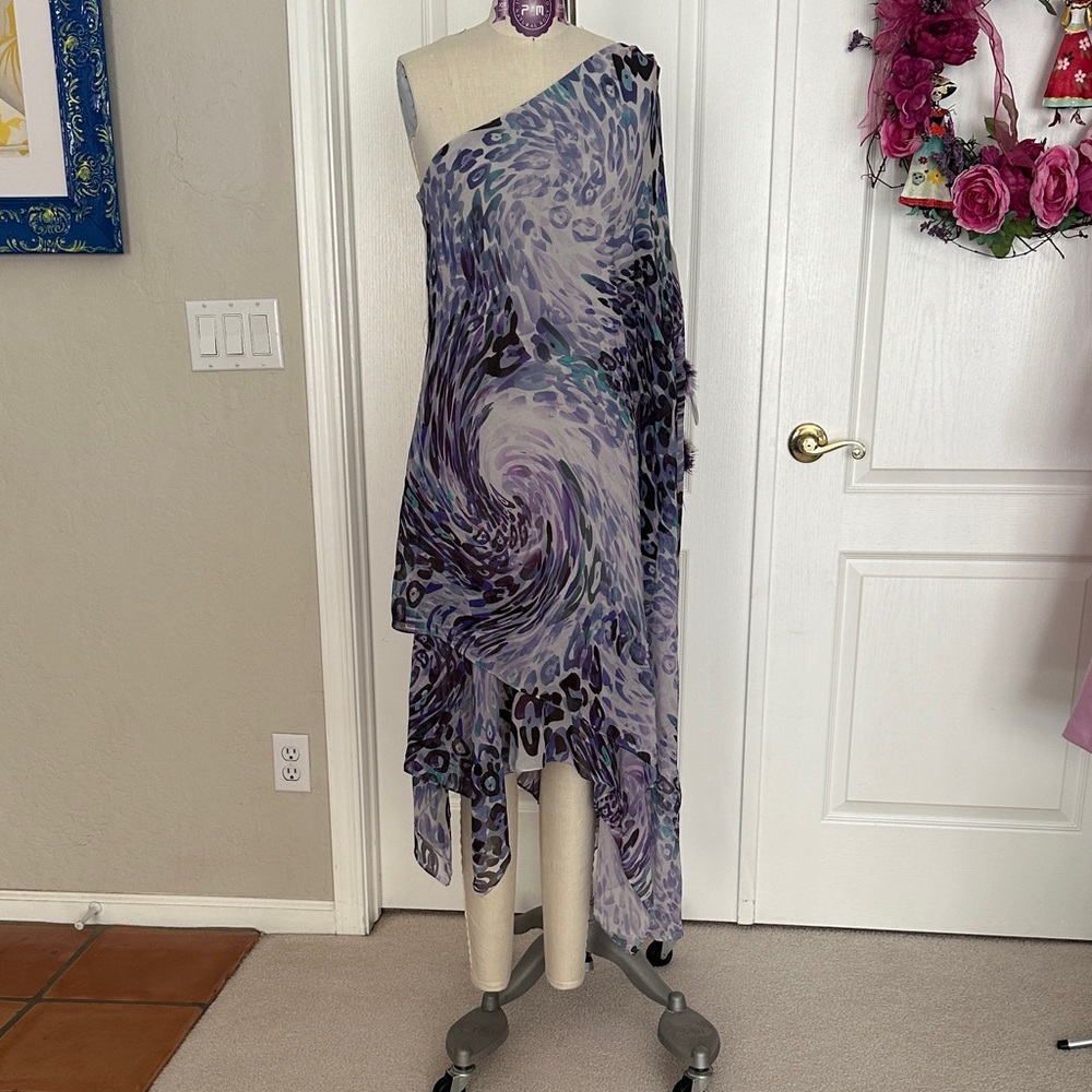 Bebe Purple Animal Print Dress